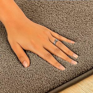 Tapis de bain en microfibre ultra doux et écologique, grand, antidérapant, épais, lavable, accessoires de décoration pour la maison, fabriqué à la machine - Product Image 5
