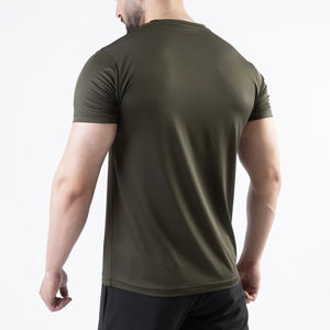 High Quality 100% Polyester Casual 4-<b>Way</b> Stretch Round Neck Solid Color Long Sleeve <b>Men's</b> T-Shirts - Product Image 5
