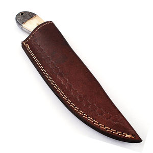 Couteau Skinner à lame pleine en acier Damas fait main, fabriqué en usine, à prix bas, pour le camping en extérieur, avec manche en bois de cerf - Product Image 4