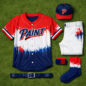 Paquete de camisetas de béisbol sublimadas de manga corta para hombre, camiseta de softbol de secado rápido, camiseta deportiva con logo personalizado - Product Image 1