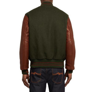 <b>Men</b> varsity <b>jacket</b> with plain minimalist design and soft lining - Product Image 3