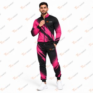 Mens Custom Printed Sublimation Tracksuit Jacket <b>Pants</b> Full Sports Set Athletic Running Training Football Gym Fitness Teamwear - Product Image 2
