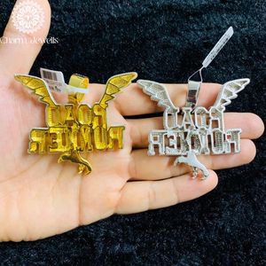 Charm_Jewells <b>King</b> <b>Crown</b> Pendant 925 Silver 22K Gold Plated Bezel Set Moissanite IGI Certified Hiphop Men's Gift Jewelry - Product Image 6