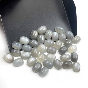 AAMNA <b>GEMS</b> Natural Grey Moonstone High Quality Cushion Cut Cabochon 5-16 MM with Color Play <b>Fire</b> 13.5 Cts for Handmade Jewelry - Product Image 1