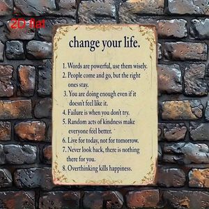 CIFbuy Decorazione Murale Rustica con Citazione Ispiratrice, Insegna Vintage in Metallo, Arte Murale Retrò in Ferro per Casa, Portico, Garage, Caffè, Giardino - Product Image 3