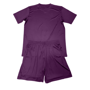 Ensemble de maillot de football vert pour homme, manches courtes, polyester respirant, col rond, short à taille élastique, coupe régulière, toutes saisons - Product Image 3