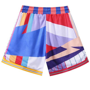 Shorts de basketball personnalisables pour hommes – Broderie, imprimé classique, vierge, matière brillante respirante, séchage rapide, grandes tailles pour adultes - Product Image 3