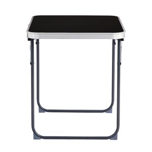 Table pliante en aluminium noir de 2,3 pieds pour le camping, la ferme, la cuisine, le parc, la plage, de forme carrée avec pieds en tréteau, en métal et plastique - Product Image 5