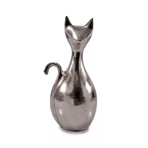 Sculpture de chat Home Roots pour table, 9,5x10x3,5 pouces, décoration artistique faite à la main, décoration contemporaine pour salon - Product Image 3