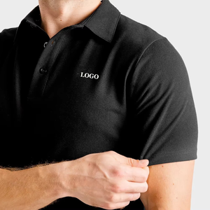 Polo pour homme, tissu doux pour la peau, manches courtes, col classique, décontracté, pour l'été, les sports de plein air, le quotidien, gris, confortable - Product Image 5