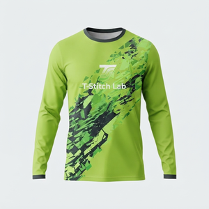 เสื้อยืดแขนยาวผู้ชาย OEM/ODM ผลิตตามสั่ง ผ้าโพลีเอสเตอร์ 100% คุณภาพสูง สไตล์ลำลอง ตรวจจับรอยตะเข็บ เสื้อยืดสำหรับทุกเพศ - Product Image 6