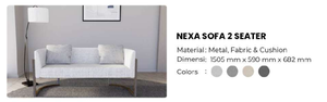 Modern Fabric Three Seat <b>Sofa</b> With Metal Legs And Tight Back Design For Living Room - Product Image 5