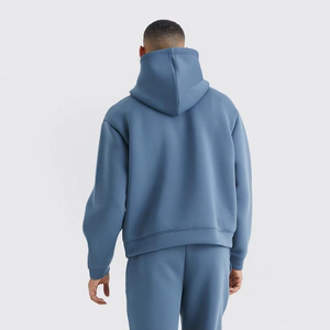Best-selling Casual Solid Breathable Spandex/Cotton Unisex High Quality Tracksuits with Full <b>Zips</b> Hoodies and Jogger - Product Image 4