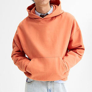 <b>Men's</b> Olive Green <b>Hooded</b> Sweatshirt Oversized Fit Solid Color Casual Cotton Pullover Autumn Wear - Product Image 6