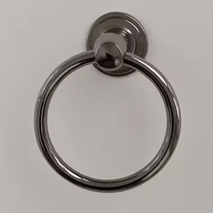 Metal Towel Ring Round Wall Mounted Rust Resistant Bathroom Storage Holder Single Tier Vintage Style Towel Holder - Product Image 3