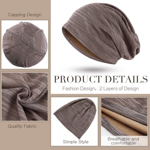 Gorro de punto de invierno de algodón acrílico 100% al por mayor, logotipo bordado personalizado en varios colores, diseño unisex - Product Image 2