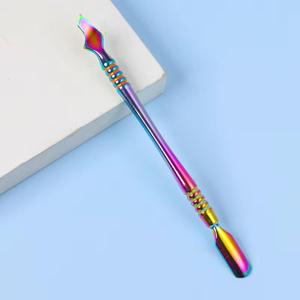 MORJE Surgical Dual-End Stainless Steel <b>Nail</b> Cuticle Pusher Tool Reusable Manicure Double Head Rainbow Color - Product Image 1