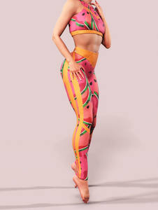 Conjunto de Yoga Ecológico de Alta Calidad para Mujer, Talla Grande, Secado Rápido, Transpirable, Resistente al Viento, 2 Piezas, Cierre Elástico en la Cintura - Product Image 3