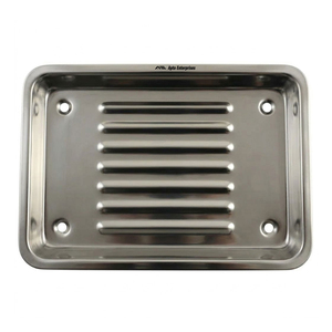Bandeja de acero inoxidable para raspadores dentales, plato para instrumentos médicos de dentista, soporte de esterilización de 8 y 4.5 pulgadas para raspadores dentales - Product Image 1