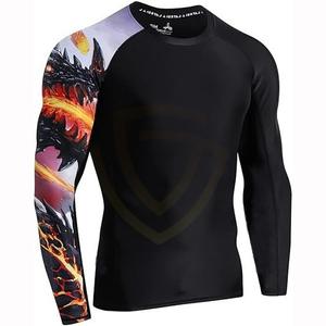 เสื้อรัดกล้ามเนื้อพิมพ์โลโก้ตามสั่งสำหรับผู้ชาย ระบายอากาศได้ดี คุณภาพสูง ทรงเข้ารูป เหมาะสำหรับการฝึกซ้อม - Product Image 1