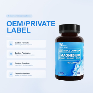 Cápsulas de Complejo Triple de Magnesio de Marca Privada, Glicinato, Citrato, Malato, Suplemento de 500 mg - Product Image 4