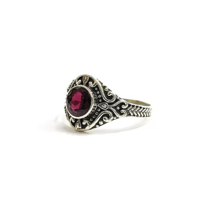 Royal Red <b>Garnet</b> 925 Sterling <b>Silver</b> <b>Ring</b> Timeless Gemstone Band Vintage Elegance Jewelry Handmade Gift for Her - Product Image 3