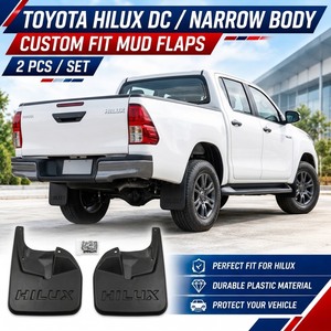 Garde-boue arrière sur mesure, lot de 2 pièces pour Hilux DC (carrosserie étroite), garde-boue en plastique, protections de pare-chocs - Product Image 1