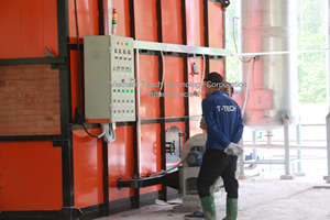 Incinérateur de déchets solides municipaux pour déchets non triés T-Tech Vietnam Modèle CNC-500A 1 an de garantie cendres brutes envers le bas - Product Image 2