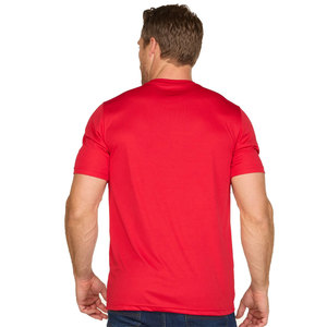 เสื้อยืดคอกลมแขนสั้นผู้ชายสีน้ำเงิน รุ่นเรกูลาร์ 210 กรัม ผ้าโพลีเอสเตอร์/คอตตอน สไตล์ทางการ พิมพ์ลายซิลค์สกรีนตามสั่ง - Product Image 4