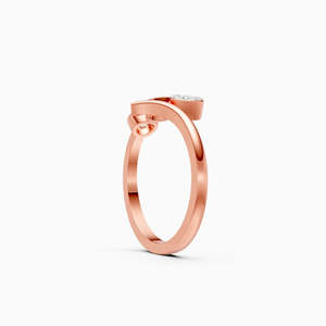 JEWELLERY PLANET IFJR-540 Anillo de Diamante Cultivado en Laboratorio con Certificado IGI, Oro Rosa de 9K, Corte Brillante, Joyería Clásica de Compromiso Unisex - Product Image 1