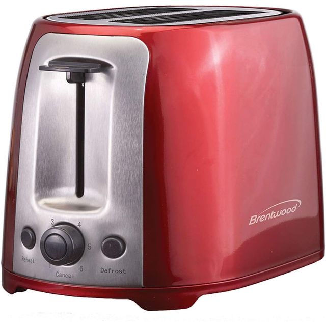 Cool Touch 2-Slice Extra Wide Slot Toaster in Red Color
