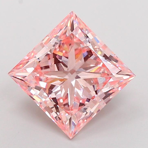 Diamante rosa sintético de corte princesa para la elaboración de joyas - Product Image 2