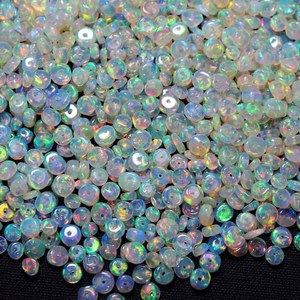 ลูกปัดโอปอลแบบหลวม โอปอลเอธิโอเปียธรรมชาติ ขนาด 2.5-4 มม. สีโอปอลหลากสี สำหรับทำเครื่องประดับ HASNAIN GEMS - Product Image 3