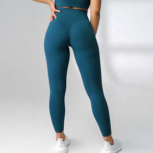 Leggings de Yoga Ecológicos Transpirables de Cintura Alta para Mujer, Pantalones TikTok, Ropa de Gimnasio, Suministro OEM, Ropa Deportiva - Product Image 1