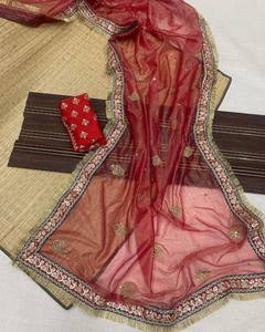 Sari Étnico Indio Elegante para Bodas y Fiestas para Mujer, Atuendo Moderno de Buena Calidad a un Precio Accesible - Product Image 6