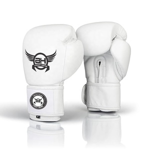 Guantes de Boxeo Profesionales Duraderos de Cuero Premium con Cierre de Cordones y Soporte de Muñeca con Velcro para Entrenamiento y Sparring - Product Image 1