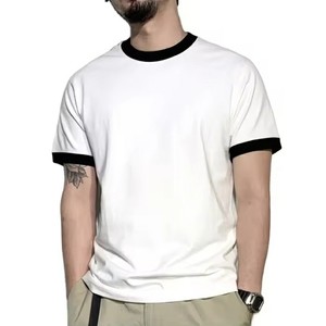 Camiseta de Hombre, 280 GSM, 100% Algodón, Tejido de Punto Grueso, Talla Grande, Color Sólido, Unisex, Logotipo Personalizado, Fabricante OEM ODM - Product Image 1