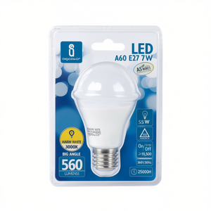 Lampadina LED A60 E27 7W 3000K Bianco Caldo 560 Lumen per Retrofit e Aggiornamento - Product Image 2