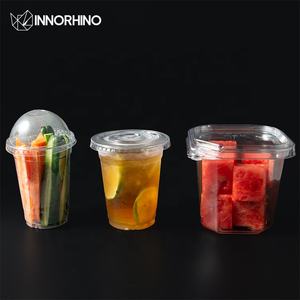 Recipiente Desechable de Plástico para Alimentos, Cuadrado, con Tapa, Ecológico, Biodegradable, Compostable, INNORHINO - Product Image 5