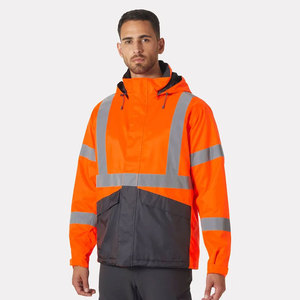Waterproof Industrial Construction Hi Vis Work Wear Winter Heavy <b>Worker</b> Reflective Safety High Visibility <b>Jacket</b> - Product Image 2