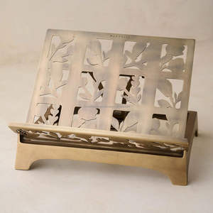 Vintage Metal Cookbook Holder For <b>Antique</b> Kitchen Interiors And Smooth Functional Reliable Efficient Daily Recipe Handling - Product Image 4