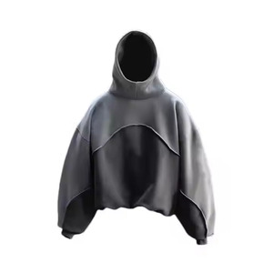 Sudadera Corta para Hombre de Alta Calidad, Diseño Nuevo, Cuello Medio, con Parches y Bordados de Algodón, Estilo Urbano, Glory OEM/ODM, Venta al Por Mayor Personalizada - Product Image 4