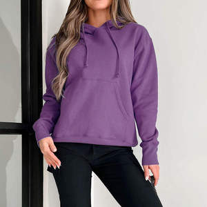 Custom Logo Hoodies Unisex Women Hoodies Oversized Thick Pull Over Hoodie Sweatshirt For Woman - Product Image 3