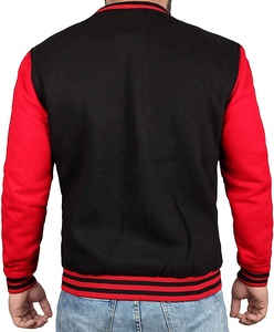 Chaqueta universitaria de invierno con cuello levantado para hombre de alta calidad, chaquetas de béisbol bordadas, patrón de retazos de estilo callejero - Product Image 3