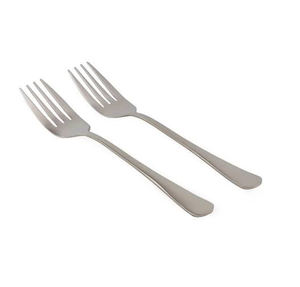 Ensemble de fourchettes à dîner en acier inoxydable, 6 pièces, poli miroir, résistant à la rouille, manche long, compatible lave-vaisselle - Product Image 2