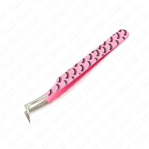 Premium Pink Stainless Steel Eyelash Tweezers with Closed Tip, Custom Branding & Packaging, Wholesale Beauty <b>Tool</b> - Product Image 2