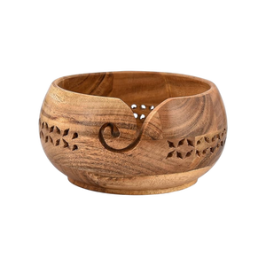 Support à fil en bois fait main simple et portable pour le tricot et le crochet – Organisateur d'accessoires de luxe pour le fil - Product Image 1