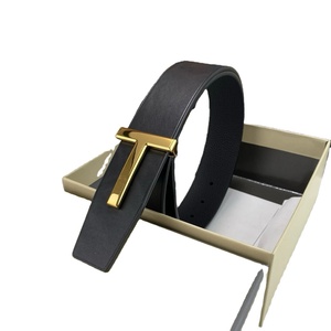 Nuevo Cinturón Casual de Cuero para Hombre, 100% Piel de Vacuno Genuina, Cómodo, Transpirable, con Letras de Diseño de Lujo, 3.8cm de Ancho, Cobre - Product Image 6