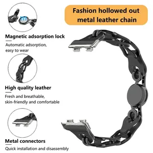 Bracelets de montre élégants pour <span class=keywords><strong>Huawei</strong></span> <span class=keywords><strong>Band</strong></span> 11/11pro, connecteur métallique pour femmes, bracelet de montre en silicone pour <span class=keywords><strong>Huawei</strong></span> <span class=keywords><strong>Band</strong></span> 11/11pro - Product Image 3