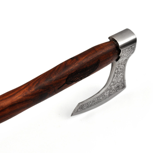 Hacha Vikinga de Alta Calidad, Forjada en Acero con Alto Contenido de Carbono, Mango de Madera, para Camping y Bricolaje, con 3 Años de Garantía - Product Image 3